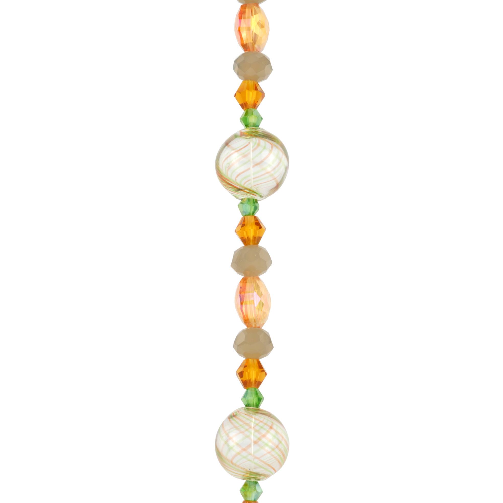 12 Pack: Lampwork Glass Stripe Round Beads by Bead Landing